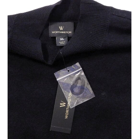 Worthington Mock Neck Sweater Womens XL Black Sleeveless Soft Knit New - Picture 6 of 6